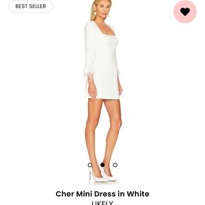 Likely Cher Mini Dress dress from Revolve. Wore once to my shower. Dry cleaned.